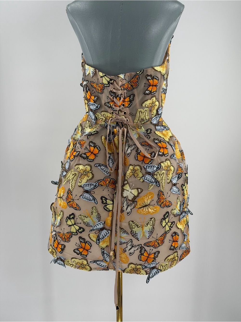 🆕 BRONX & BANCO 🧿 NWOT Bella Butterfly Maraya Strapless Mini Dress, Sz XL US10 - Picture 8 of 17
